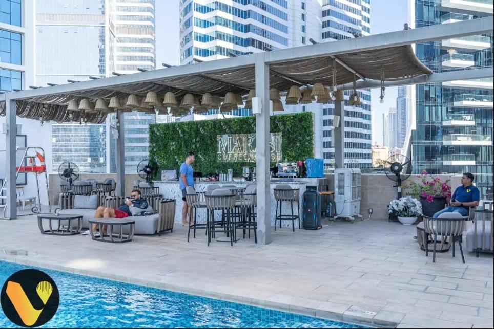 Vogue Damac Maison Prive Balcony & Pool With Canal View Prime Business Bay Location, Steps From Downtown & Burj Khalifa Apartment