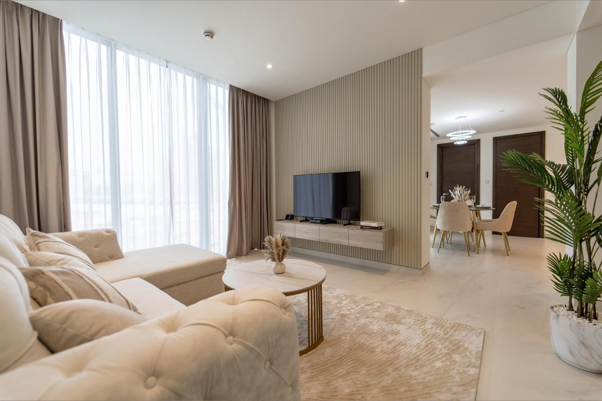 Modern 1br In Creek Vistas Grande, Burj Khalifa View Apartment Dubai