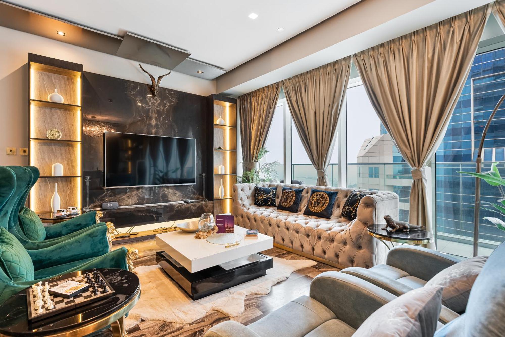 Dreaminn-2br Damac Heights With Sea View & Balcony Apartment Dubai
