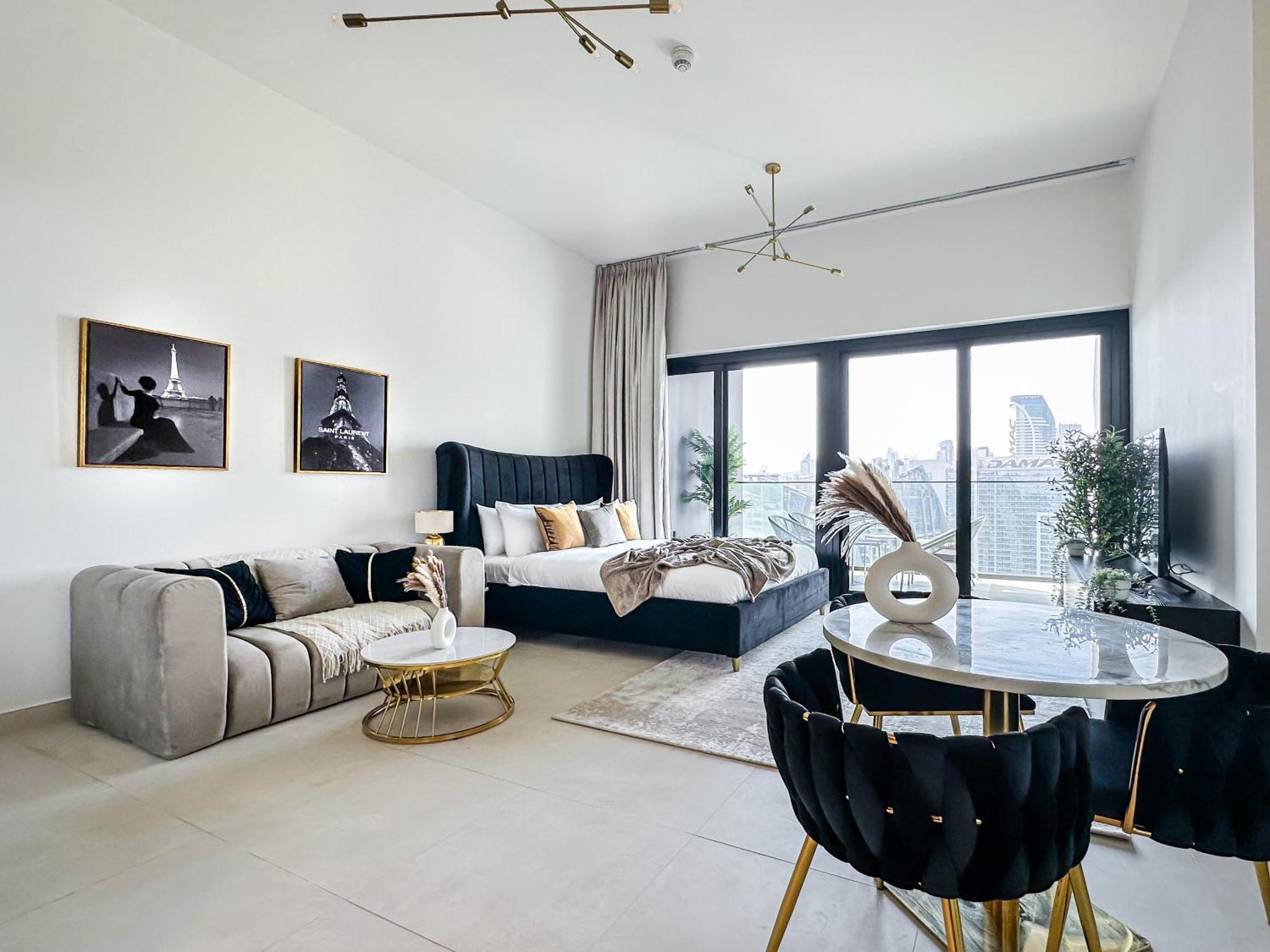 Apartment Trophy - Rustic Burj Khalifa View. *