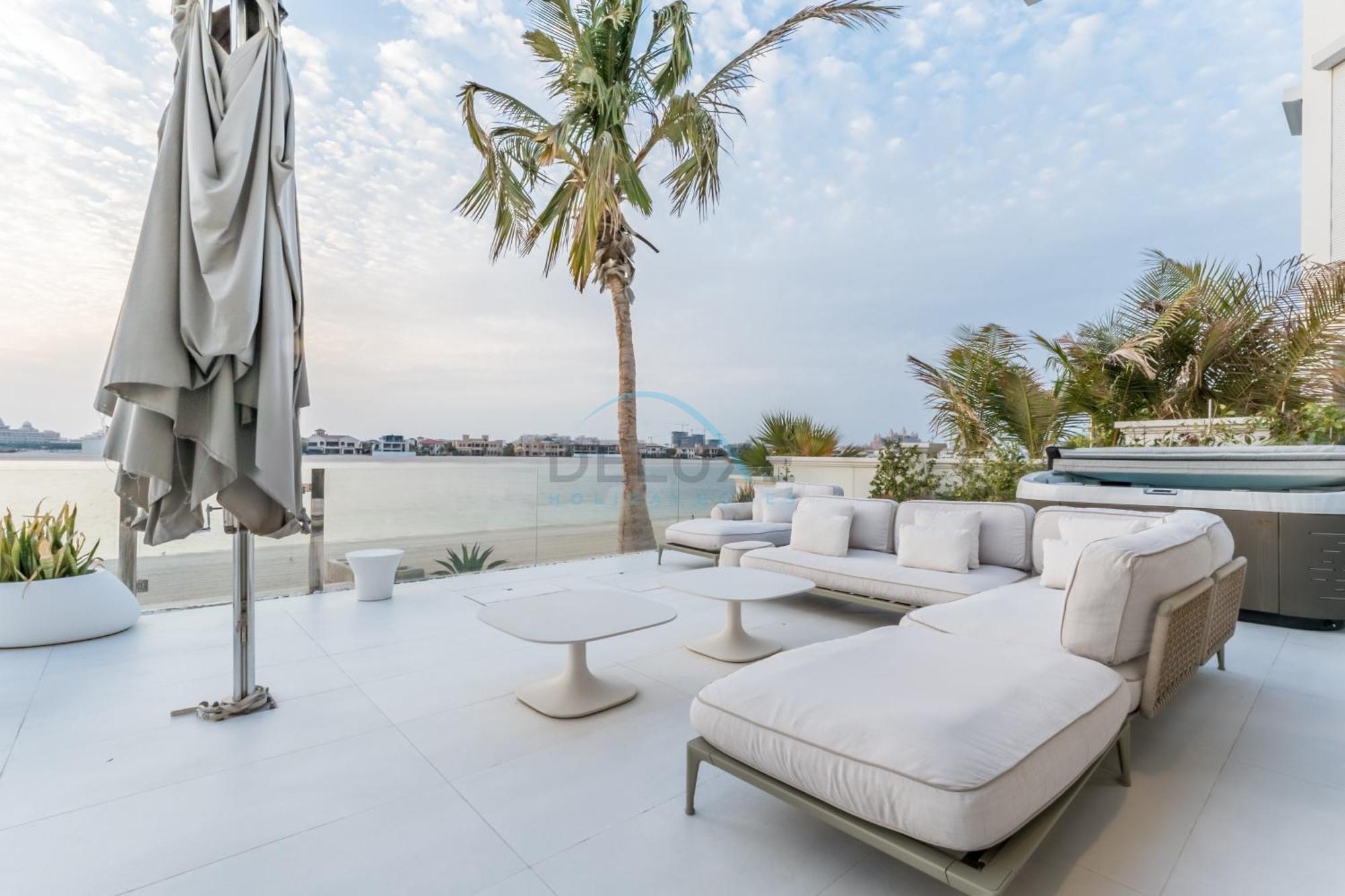 Beachfront 3br With Private Gym, Pool, Jacuzzi & Workspace, Palm Villa, Palm Jumeirah By Deluxe Homes * Dubai