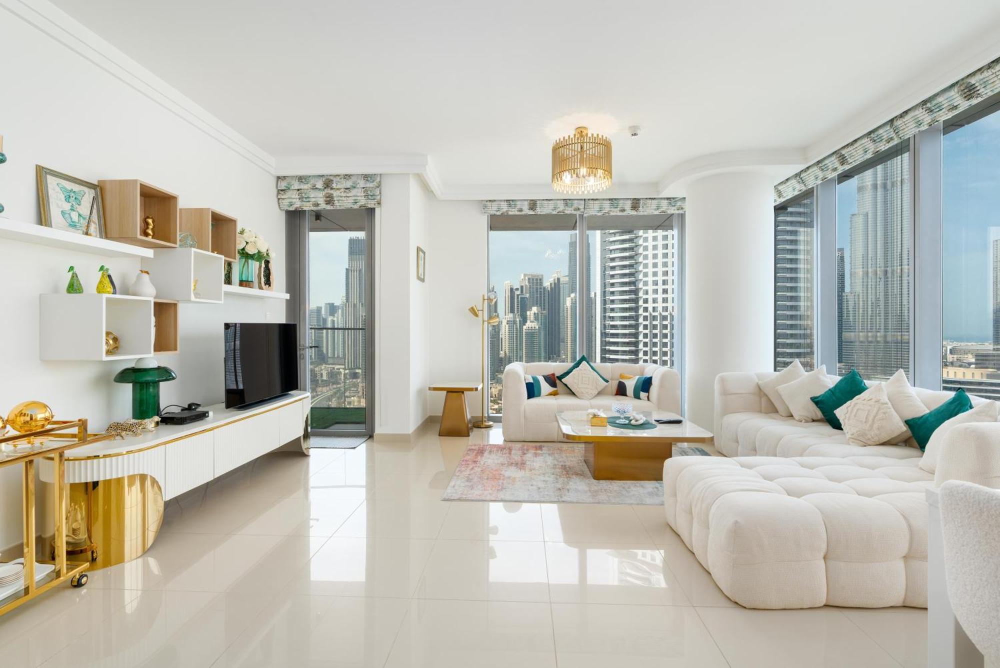 King 2br With Burj Khalifa View In Boulevard Point Apartment Dubai