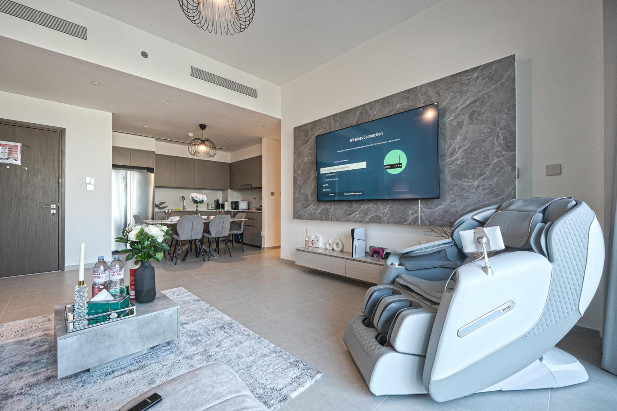 Apartment Venetian - Chill In 2br Insane Burj Views & Luxe Massage Chair Dubai