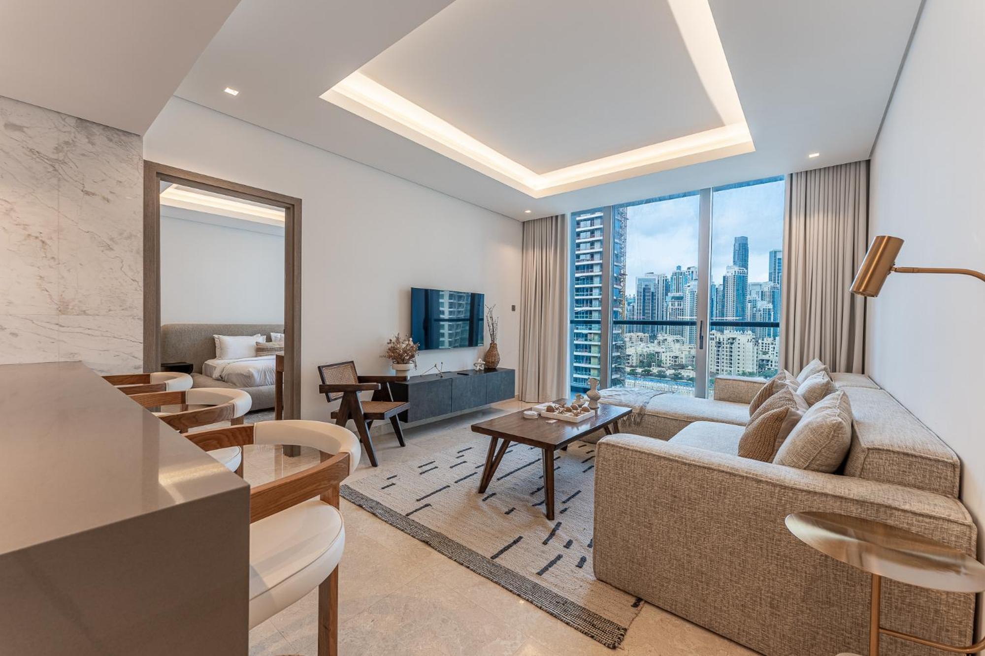 Havn - 1 Bed In Sterling East, Burj Khalifa View Apartment