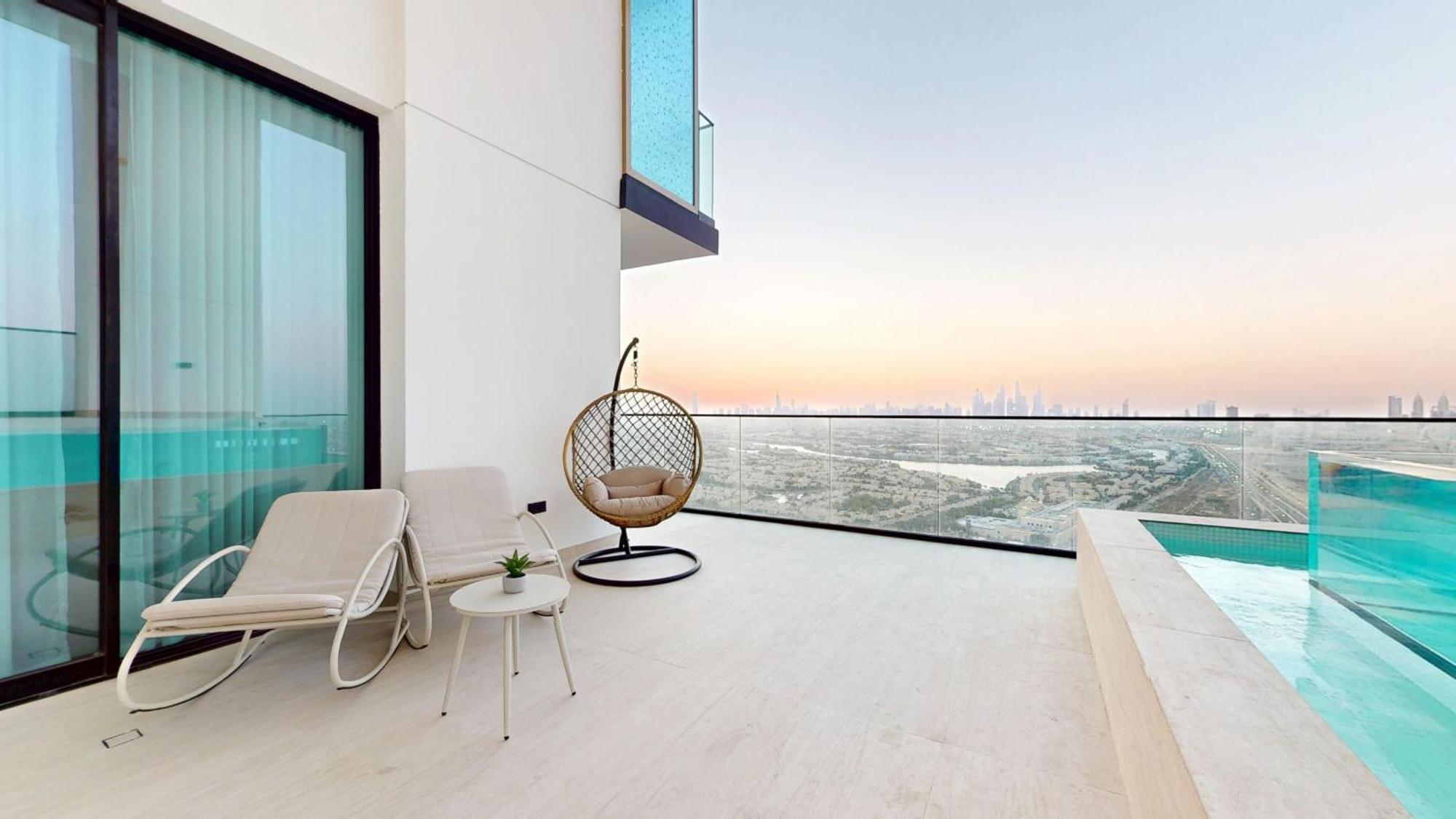 Primestay - High-rise 2br Oasis With Private Pool In Binghatti Onyx Apartment Dubai