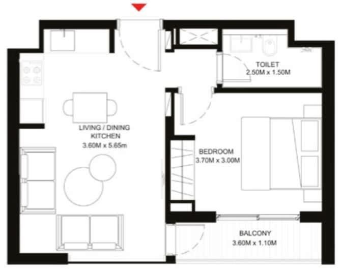 Apartment Lavish 1br In Sobha Creek Vistas Reserve *