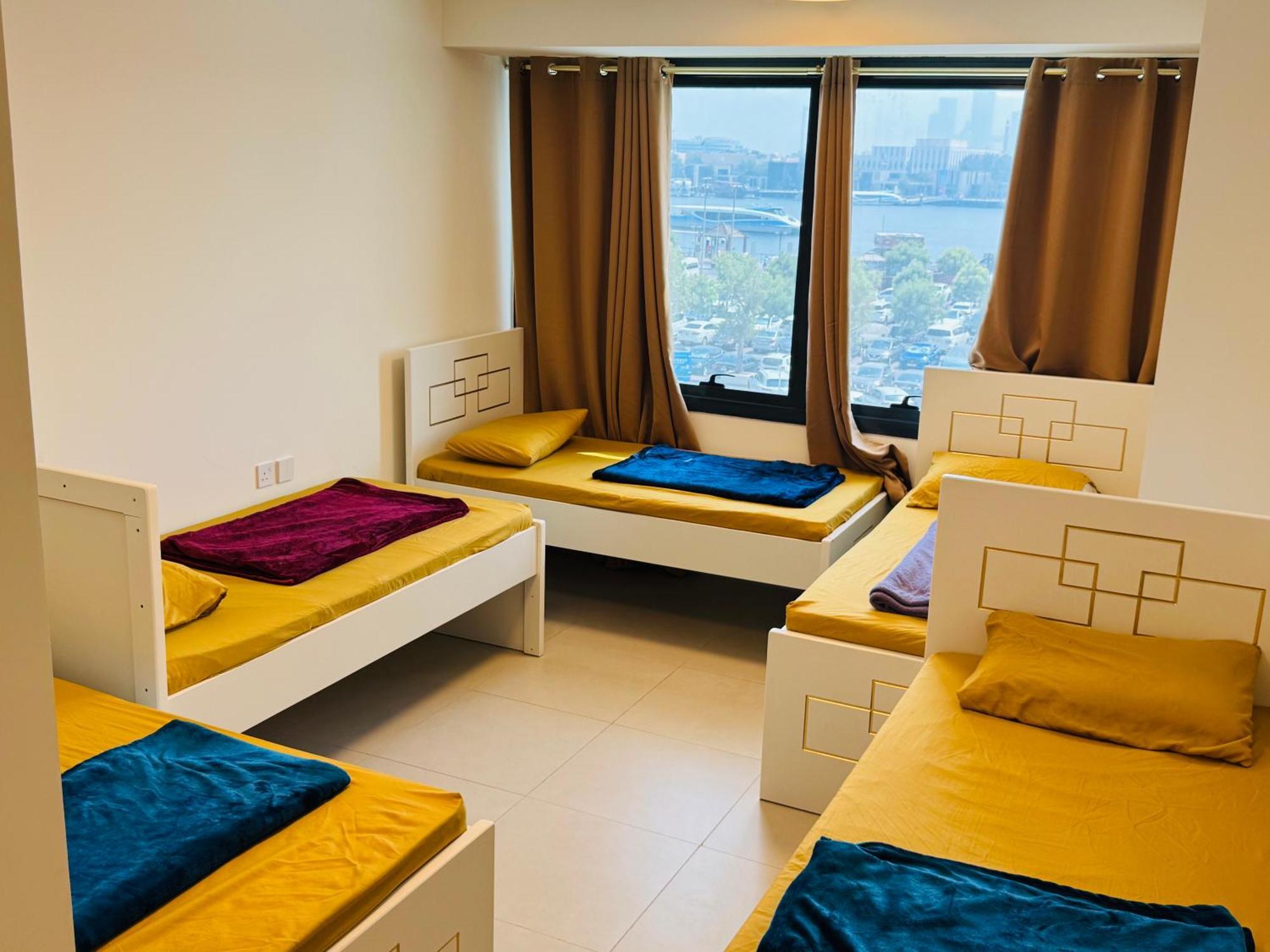 Wow Amazing Burjkhalifa,sea,sunset,ship,park View,only Male Hostel-airport,metro,mall,golf,bus,park Near
