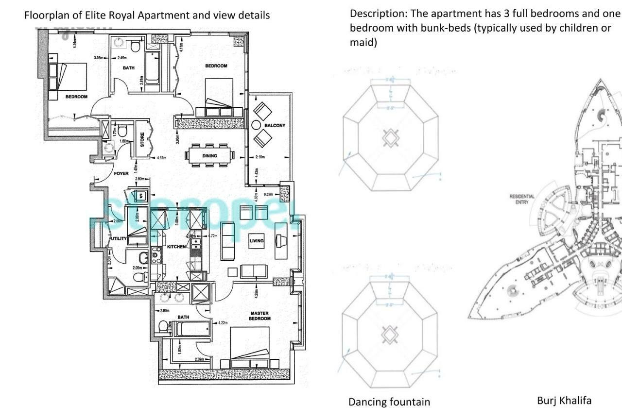 Apartment Elite Royal - Full Burj Khalifa & Fountain View - Crystal