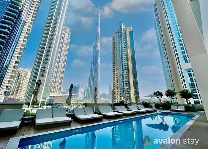 Avalonstay - Luxury 1Br Apt In Downtown Dubai-Brand New-Burj Khalifa & Fountain Views From Pool