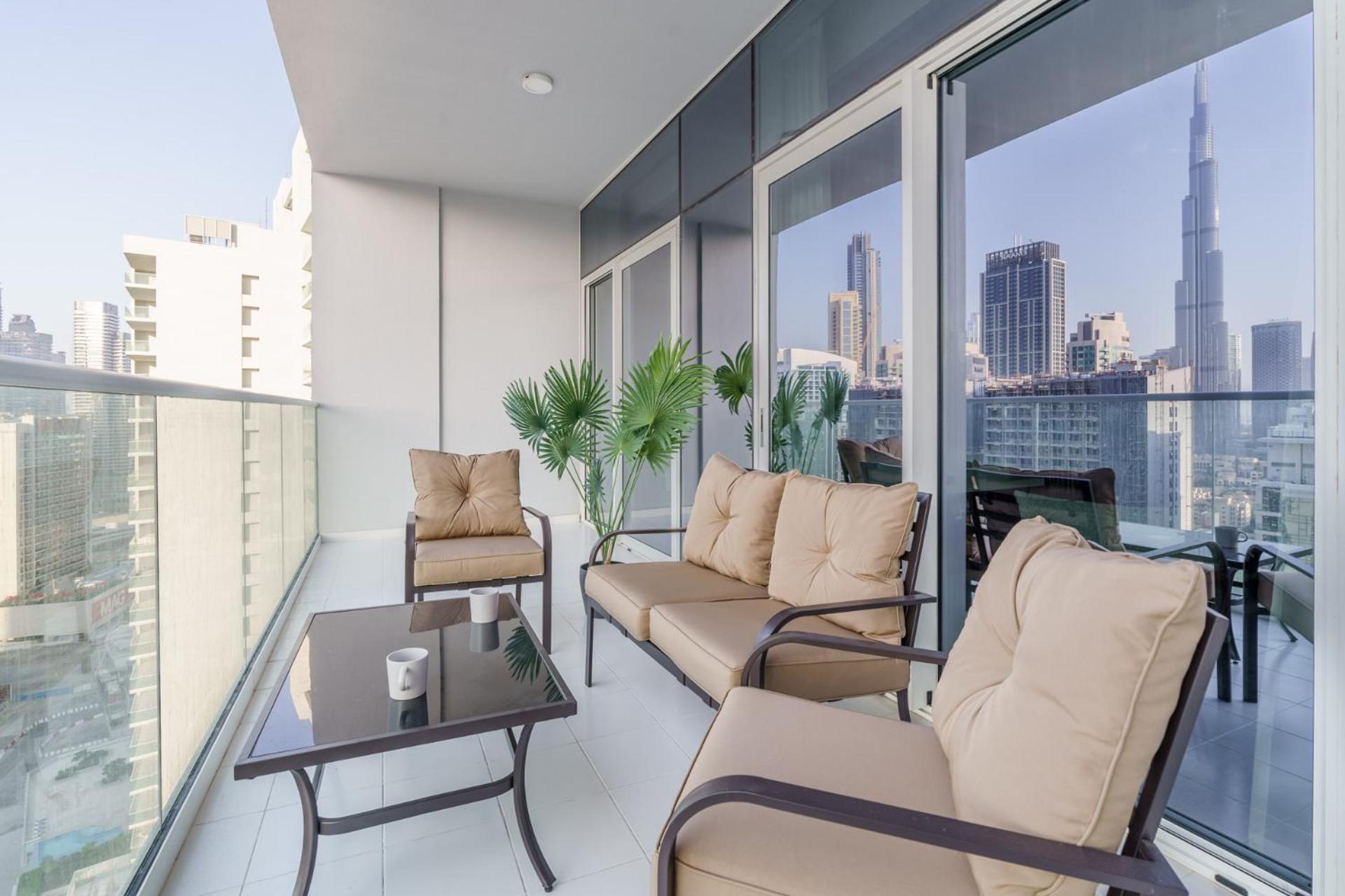 Apartment Deluxeliving At Vera Tower - Full Burj Khalifa View - Brand New Luxury Dubai