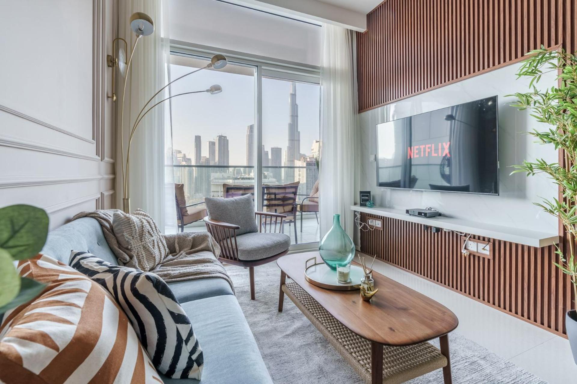 Apartment Deluxeliving At Vera Tower - Full Burj Khalifa View - Brand New Luxury
