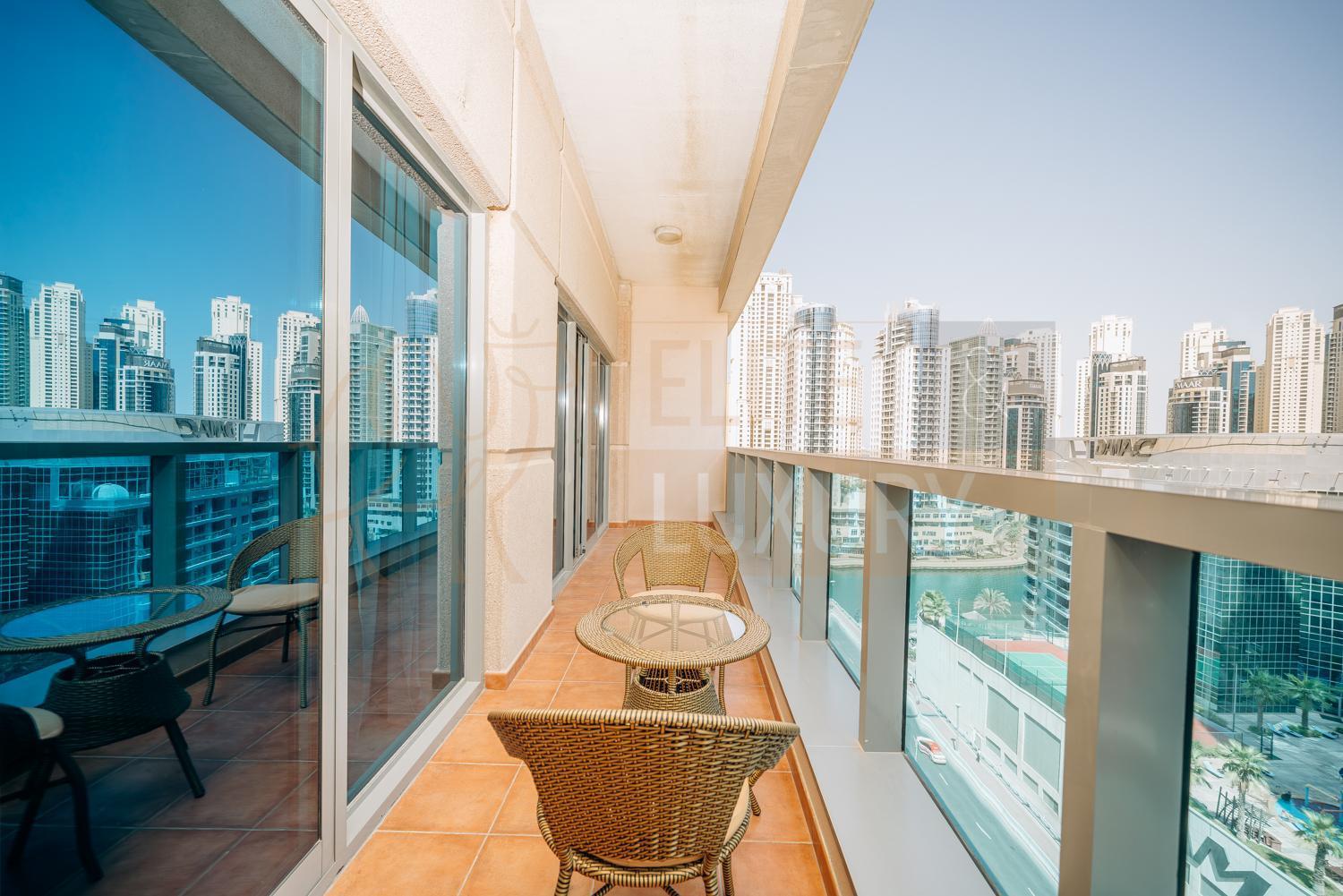 Luxury 1 Bedroom Marina View, Sleeps 5, 1 Min To Metro