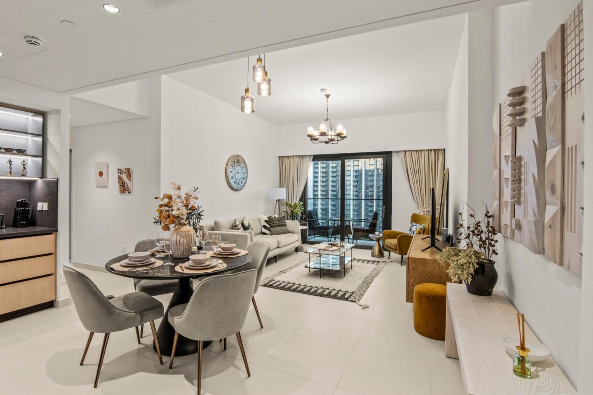 High Floor - Stylish Design - 3br+maids Apartment