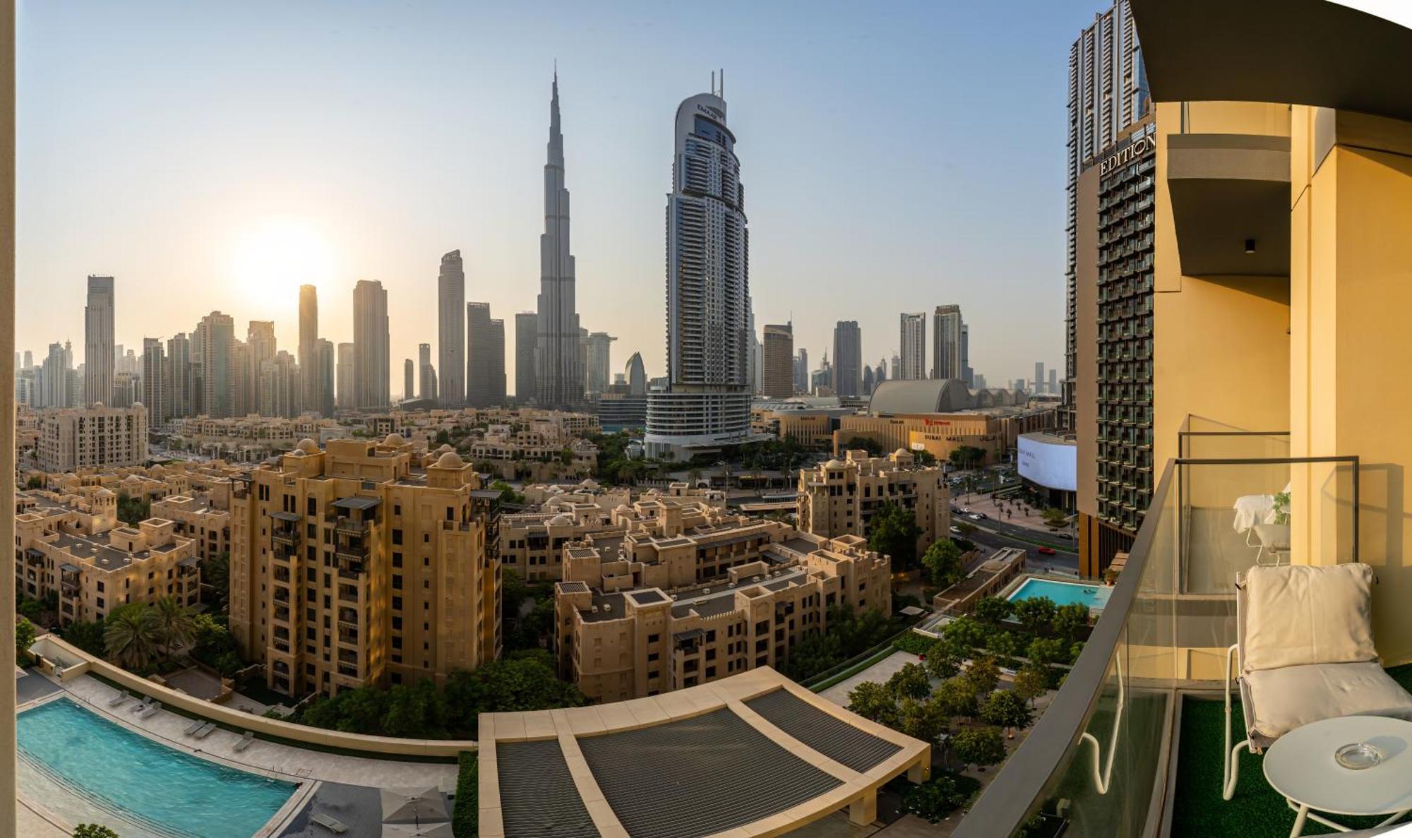 Apartment Burj Khalifa Laser Show & Fountain Show View *