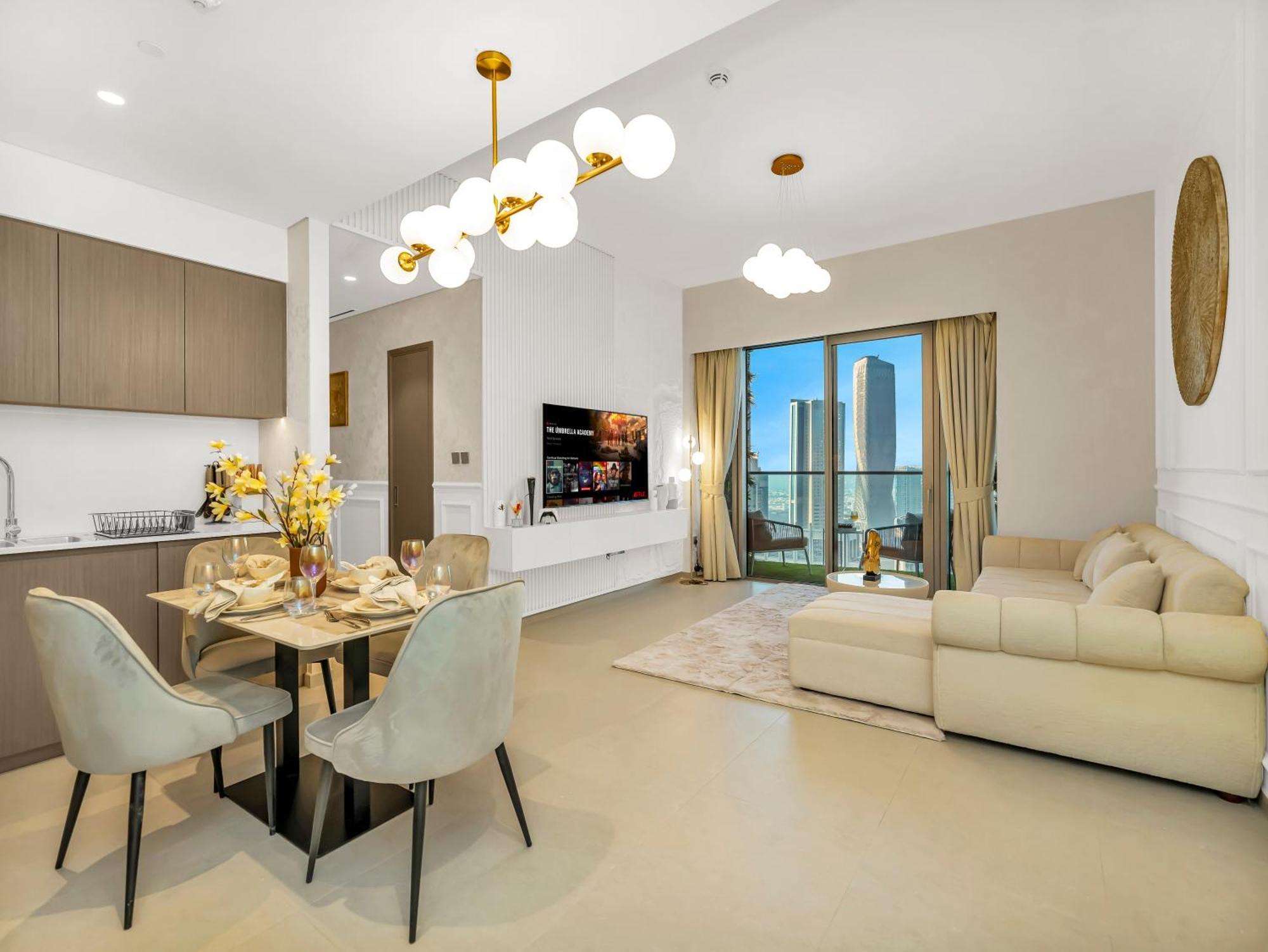 Grandeur 2 Bedroom I Burj Khalifa & Fountain Views I Free Parking, Gym, Pool, Wi-fi & Ps5 I By Skyline Serenity