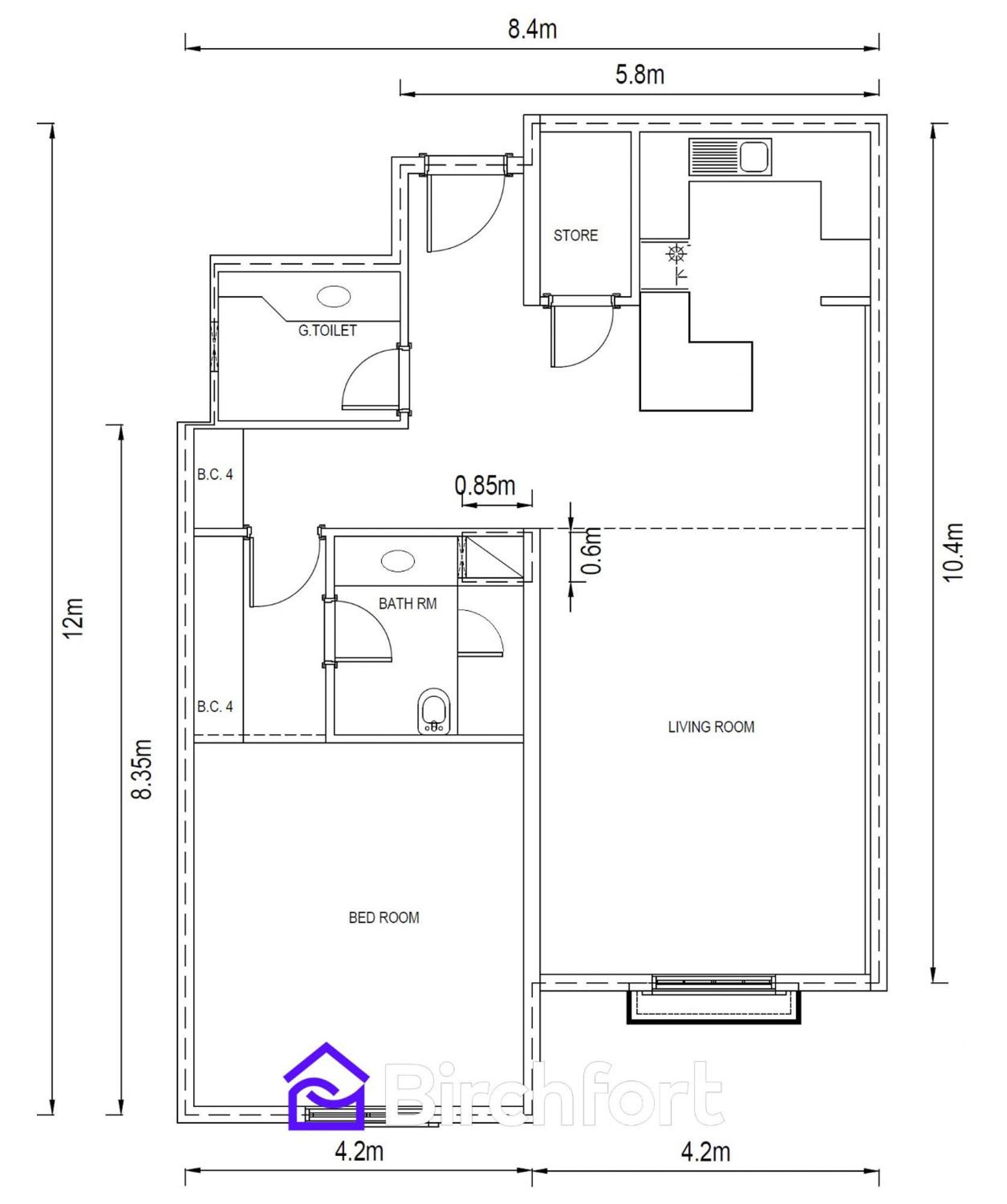 Apartment Birchfort - Newly Renovated Unique 1 Bedroom