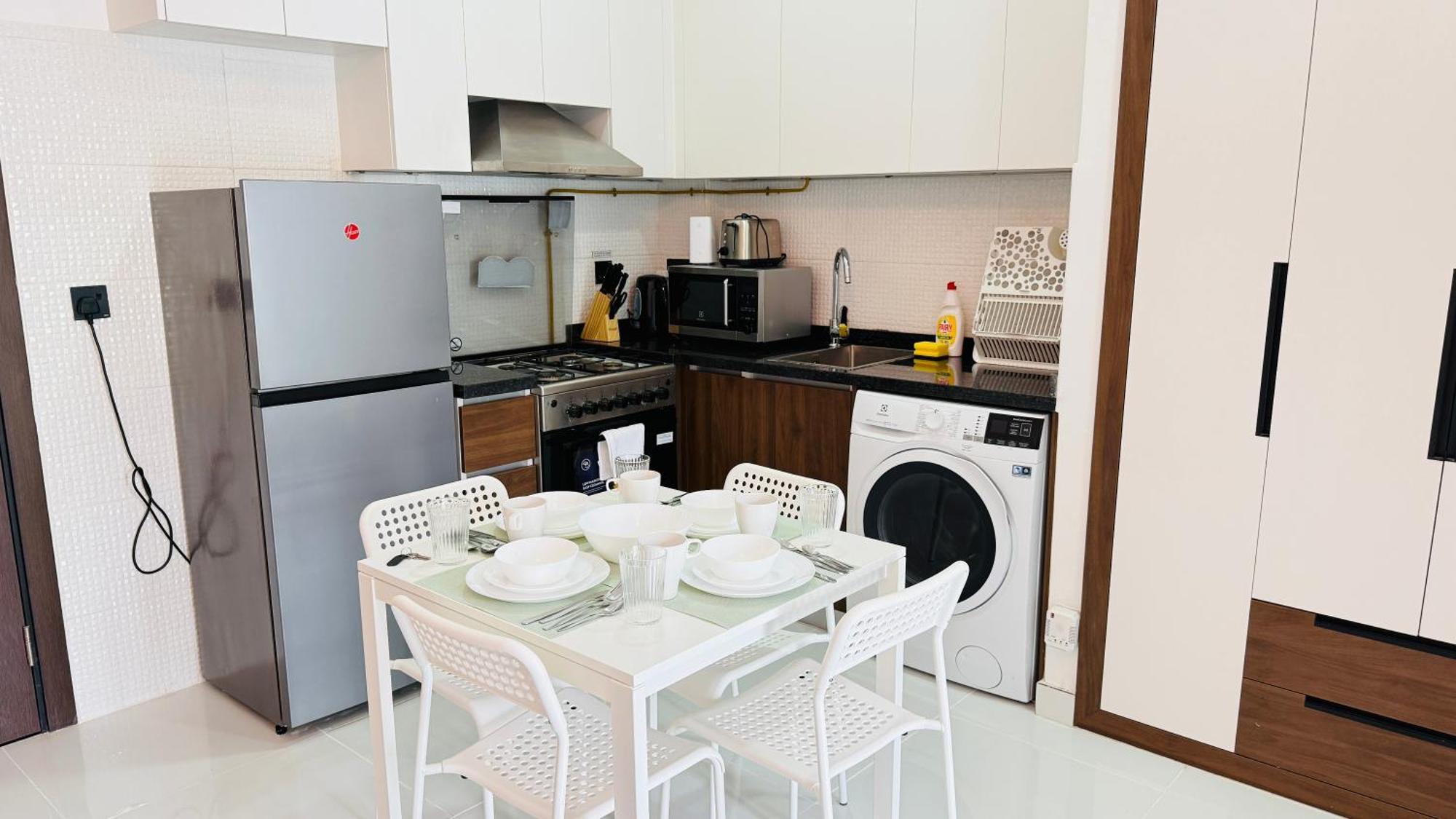 Apartment Lawnz Luxury Furnished With Balcony Swimming Pool Gym Kids Play Ground