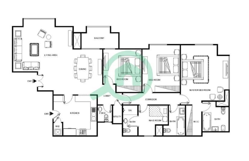 Apartment Stylish 4-bedroom With Balcony Views In Jbr *