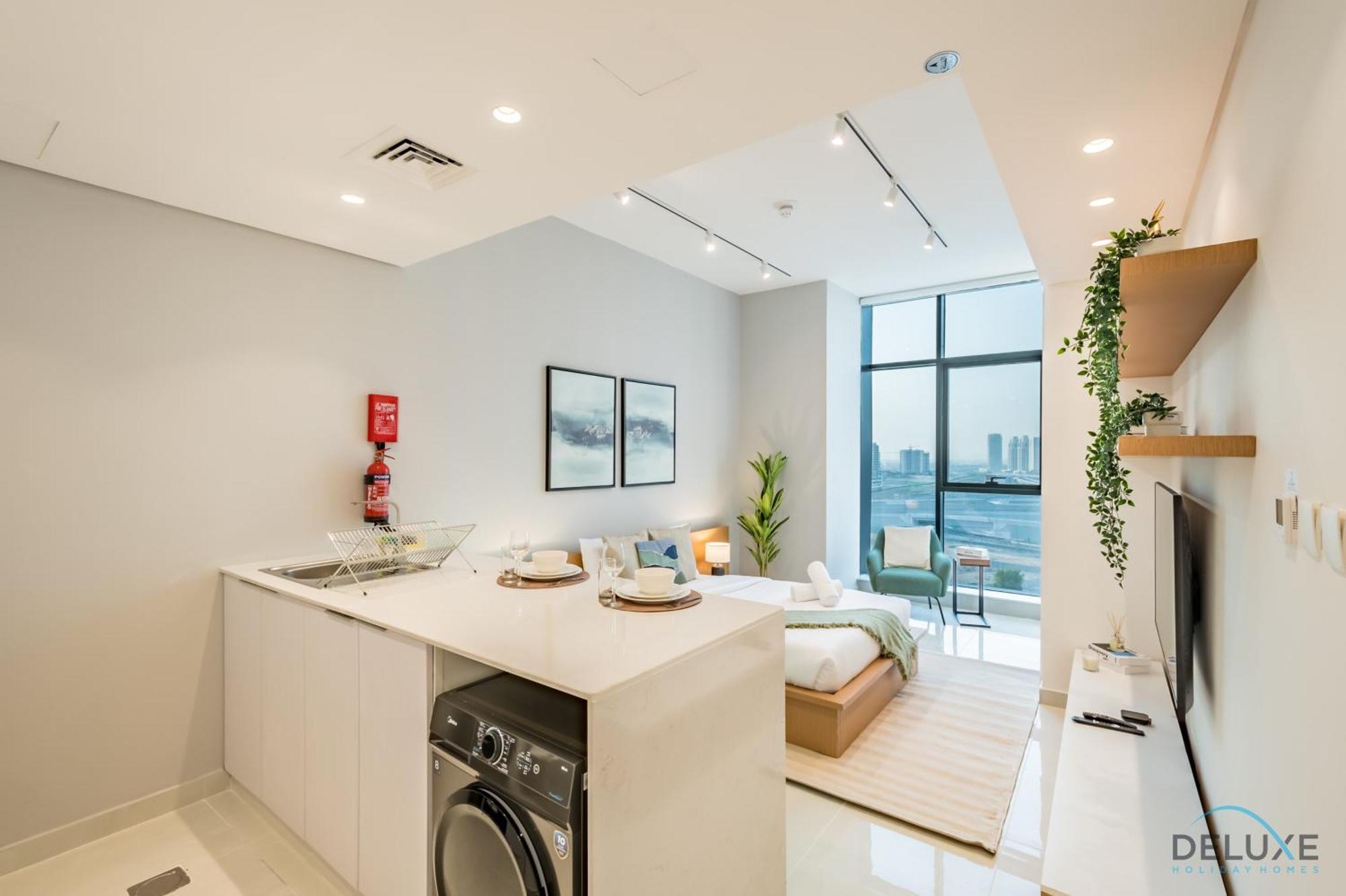 Stylish In Blue Wave Tower, Dubailand By Deluxe Homes Apartment Dubai