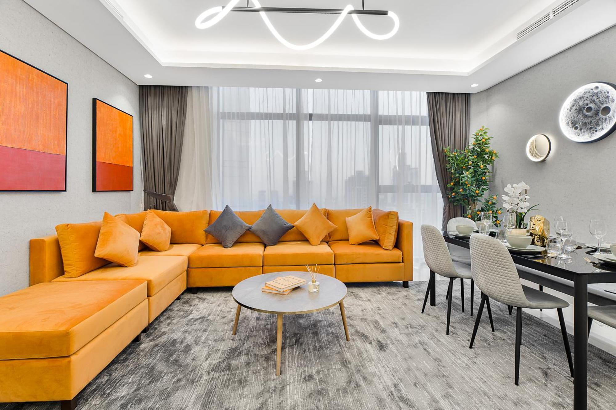 Pool In The Clouds With Burj Khalifa View, 2br In Paramount Midtown * Dubai