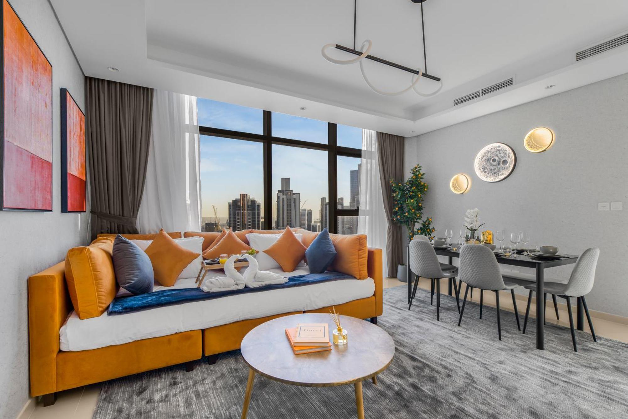 Pool In The Clouds With Burj Khalifa View, 2br In Paramount Midtown * Dubai