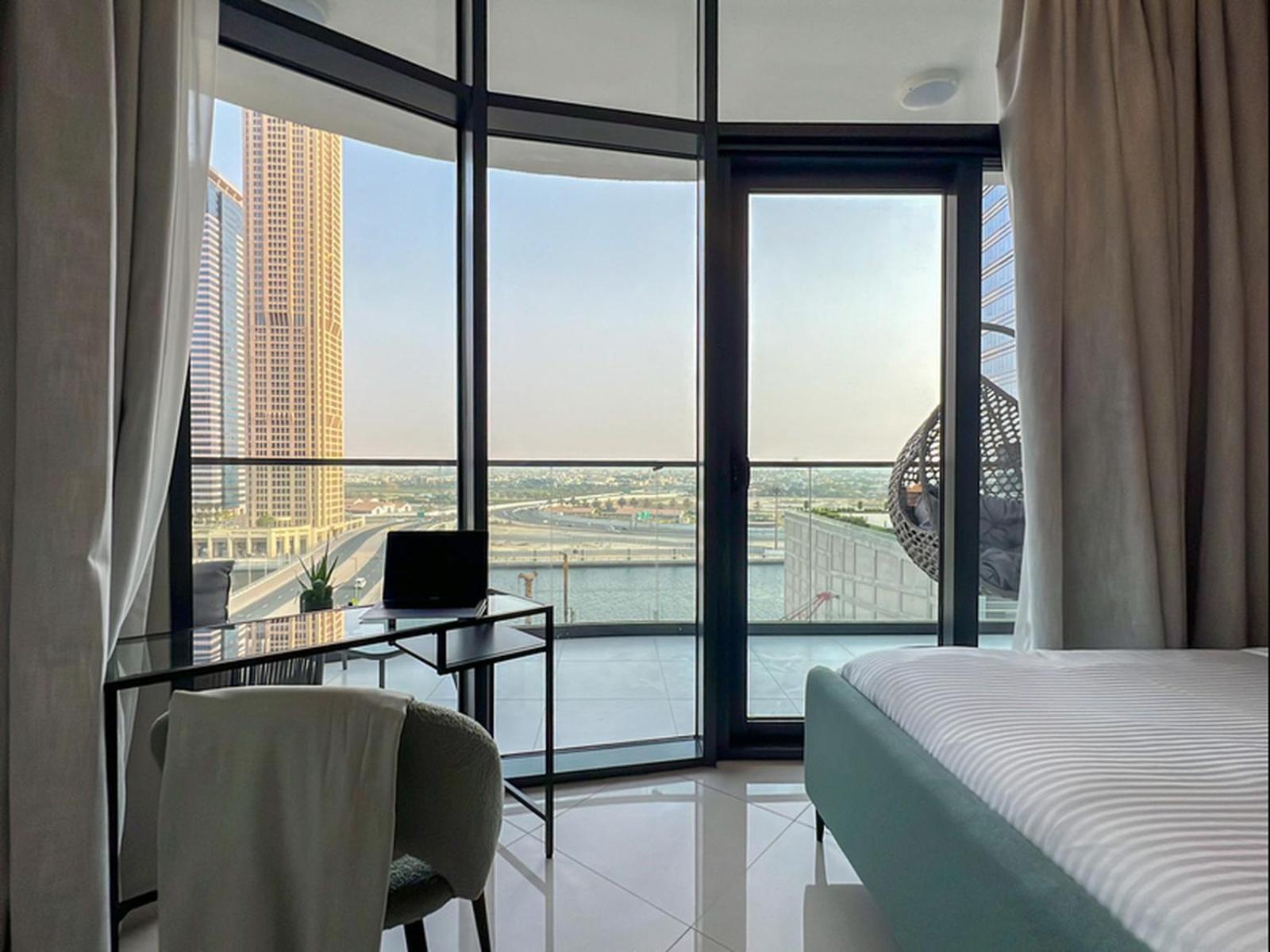 Apartment Exquisite Urban Retreat - Zada Tower By Keyrock Living Dubai