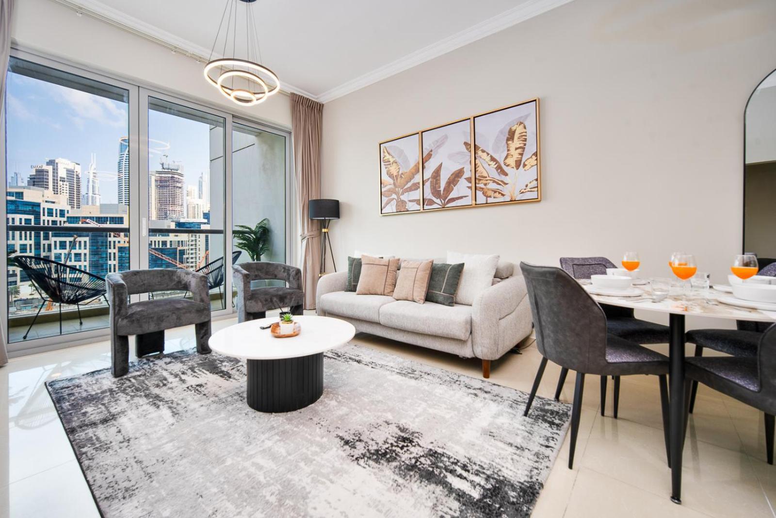 1br Stunning Canal & Burj View, Luxury At Fairview Residency