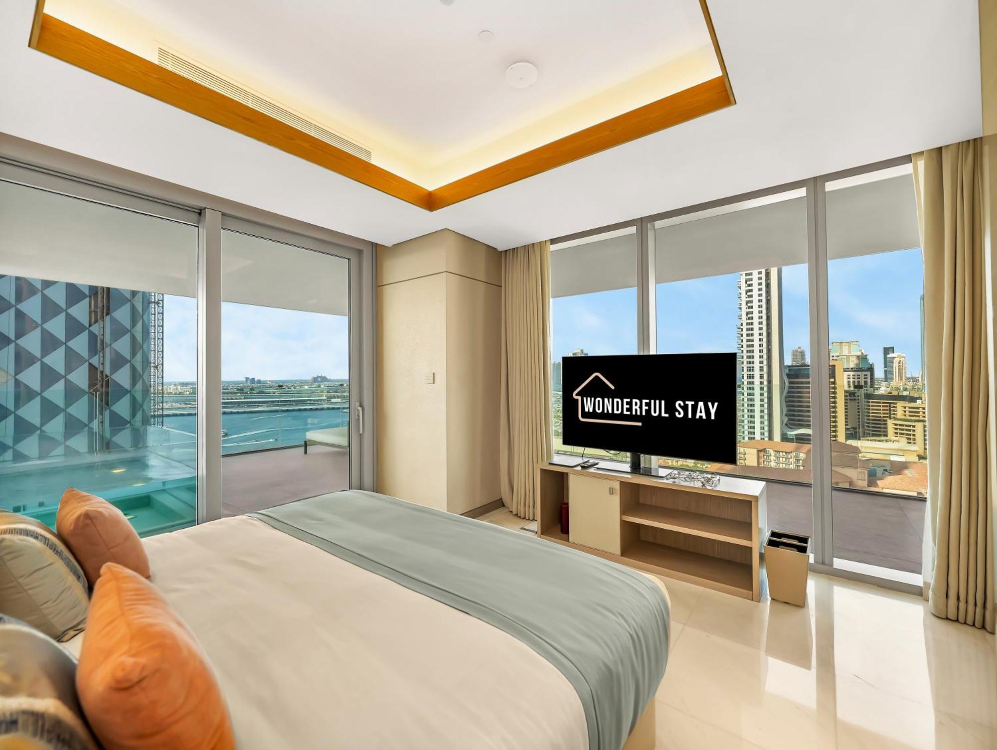 Wonderfulstay At Five Luxe Jbr - Palm And Eye View - Private Hot Tub - Brand New Luxury Apartment *